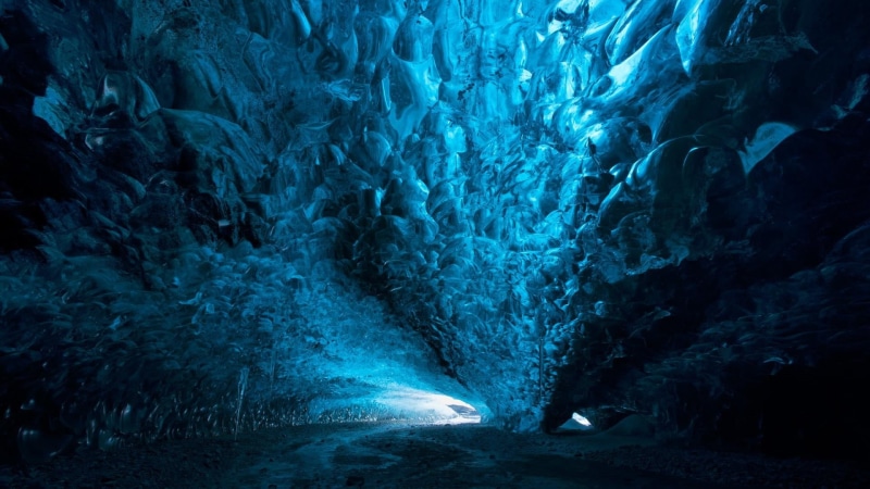 outdoors, beauty in nature, frozen, sea, ice cave, underwater, nature, cave, scenics - nature, rock, blue cave, no people, motion, flowing water, water