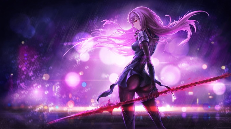 long exposure, nightlife, Fate Series, purple, night, standing, motion, music, character, celebration, low angle view, haired, adult, event, Fate/Grand Order