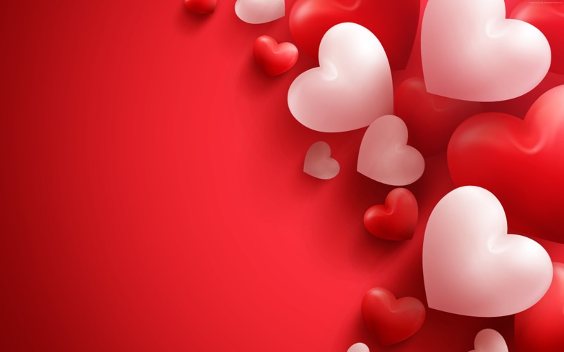 representation, pink color, balloon, red, 4k, close-up, nature, backgrounds, 4K, no people, love image, abstract, large group of objects, white color