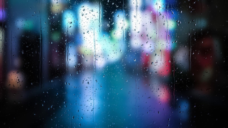 1080P, blurred, raining, city, rain, street, rainy day, waterdrop, raindrops