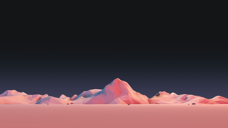 minimalism, Mark Kirkpatrick, mountains, low poly, illustration, 1080P