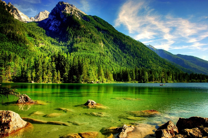 body, tree, cloud - sky, sky, tranquility, scenics, adventure, reflection, beauty In Nature, nature, hiking, day, landscape, summit, coniferous tree, 2K