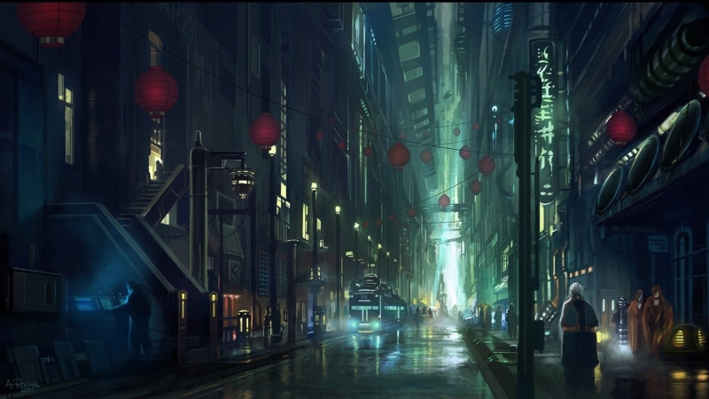 building Exterior, famous Place, road, city, footpath, neon Light, residential district, night, outdoors, city Life, lighting Equipment, travel destinations