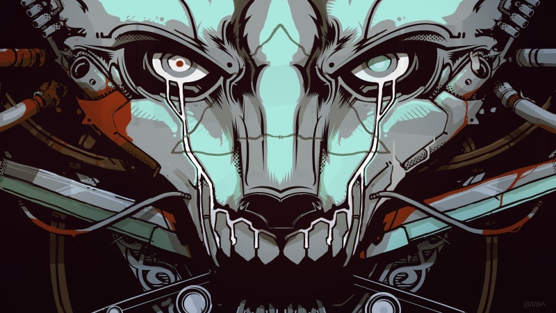 white, robot, animal, design Element, vector, black Color, light, cartoon, shape, chandelier, tattoo, futuristic, pattern, illustration, metal