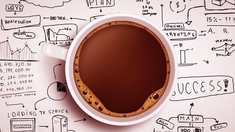 motivation, board, coffee, cup, 4K