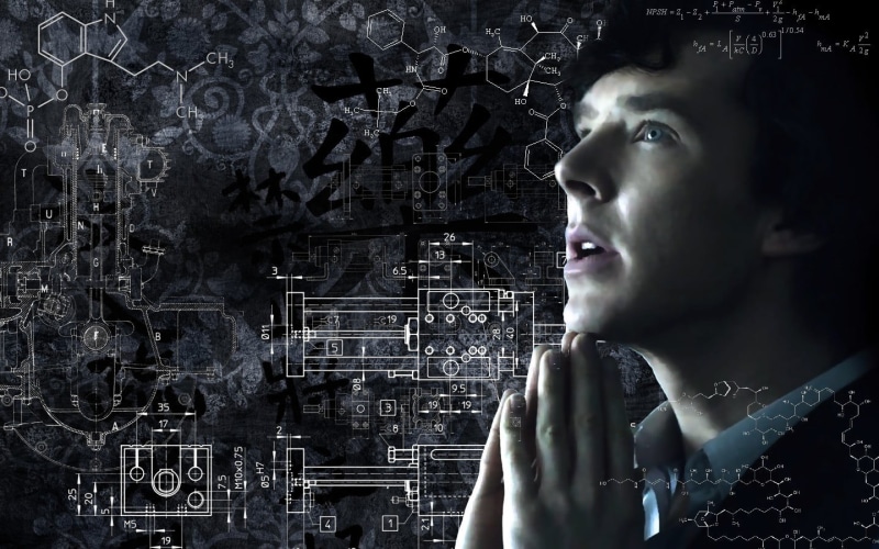 contemplation, board, cumberbatch, business, education, portrait, looking, Sherlock Holmes, 720P, number, people, learning, profile view, formula, human body part