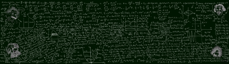 computer, mathematical Symbol, learning, chalk - art equipment, black Color, formulas, science, school, symbol, quantum mechanics, full frame, technology