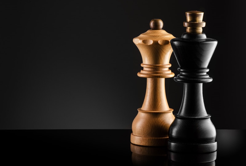 leadership, pawn - Chess Piece, game, chess, sport, challenge, arts culture and entertainment, 1080P, board game, black background, white, success, brown