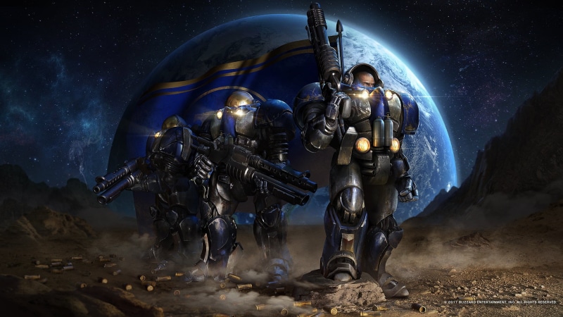 the suit, terrans, Terran, starcraft, 1080P, strategy, victory, rifle, remastered, Marines, marrines