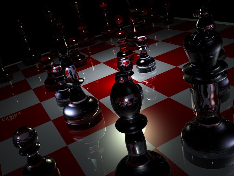 black, queen - chess piece, board game, competition, large group of objects, business, group of Objects, leisure Games, indoors, winning, board, intelligence