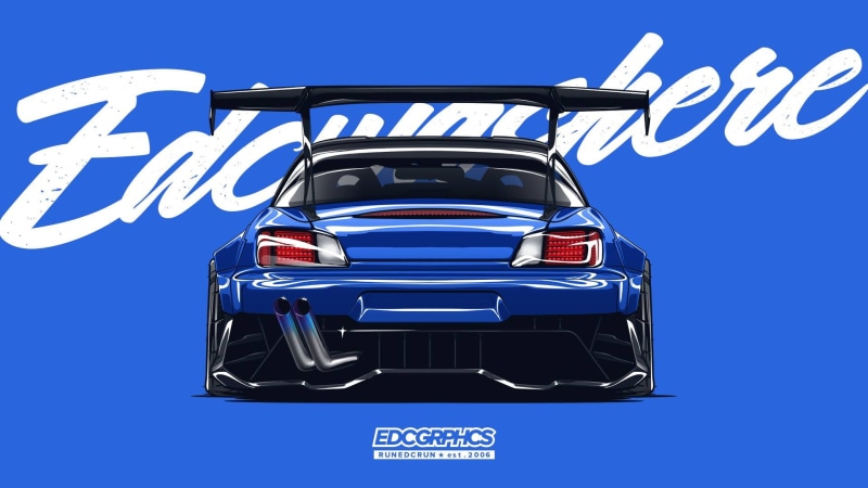 render, industry, 1080P, communication, land vehicle, JDM, people, blue, competition, transportation, marketing, sports car, Japanese cars, EDC Graphics