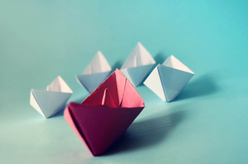 transportation, paper, teamwork, boats, paper craft, sea, creativity, ideas, medium group of objects, business, creative, origami, shape, no people, red