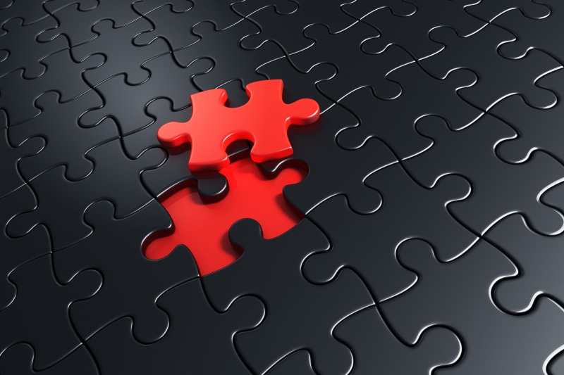 backgrounds, puzzle, incomplete, leisure Games, set, pattern, finishing, jigsaw piece, strategy, black, jigsaw, red, togetherness, 5K, cooperation, complexity