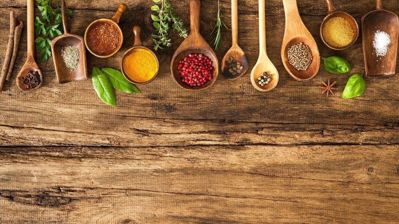variation, 1080P, plant, wooden spoon, ingredient, wooden, vegetable, condiments, choice, no people, food and drink, pepper - seasoning, menu, food, spoon