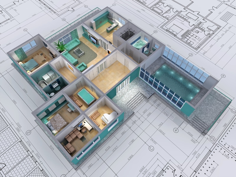 housing, art and craft, technology, industry, creativity, built structure, floor, table, design, day, large group of objects, blueprint, drawings, architecture