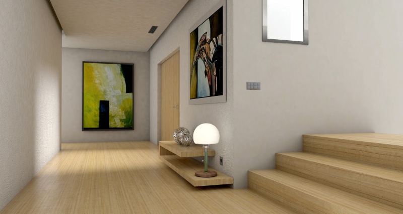 table, modern, real estate, grey, 3d design, flooring, domestic life, lichtraum, brown, presentation, entrance hall, computer graphics, 5K, exhibition