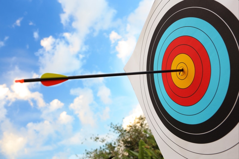 determination, red, dartboard, taking A Shot - Sport, combat, circle, yellow, shooting A Weapon, cloud - sky, achievement, macro, the bulls-eye, dart, archery