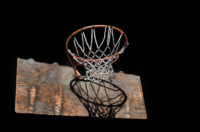 nature, taking a shot - sport, night, competition, at the edge of, basketball hoop, leisure games, aspirations, black background, black, basketball - ball