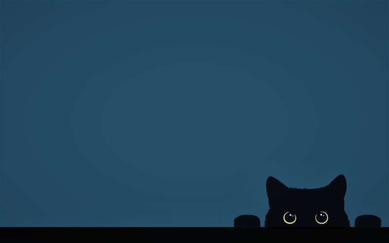 funny, digital art, minimalism, artwork, yellow eyes, 2K, paw, simple background, cute, Cat