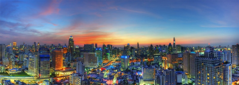 famous Place, aerial photography, night, dusk, architecture, skyscraper, urban Skyline, 720P, city, aerial, tower, building Exterior, downtown District