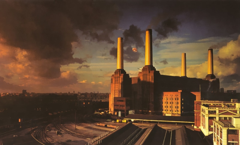 outdoors, concrete, cloud - sky, 1080P, built structure, transportation, Pink Floyd, industrial building, brown, city, factory, nature, no people, sunset