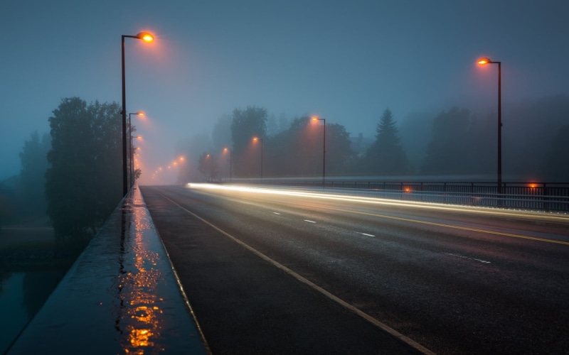 blue, highway, nature, outdoors, sky, lights, travel, long exposure, street, heavy, blurred Motion, city, sign, dusk, red, symbol, speed, dark, cityscape