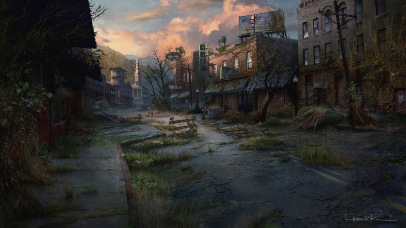 plant, town, outdoors, tree, nature, The Last of Us, video games, ghost, no people, day, building, damaged, built structure, architecture, road, destruction