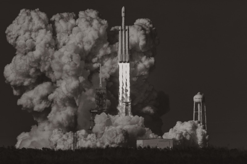 factory, air pollution, SpaceX, Falcon Heavy, ecosystem, Elon Musk, space, architecture, space exploration, environmental issues, no people, industry, rocket