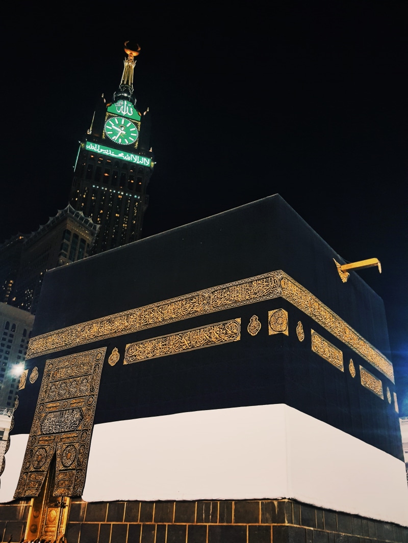 masjid al-haram, no people, history, built structure, tall - high, travel, outdoors, mecca, architecture, skyscraper, saudi arabia, tower, nature, low angle view