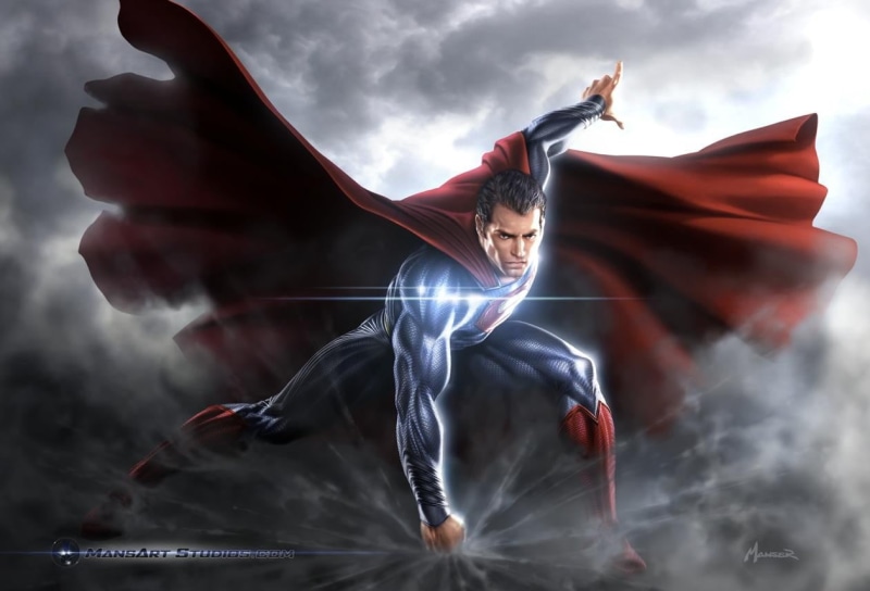 fantasy, wind, cloud - sky, smoke - physical structure, Henry Cavill, power, people, mid-air, superman - Superhero, DC Comics, elegance, young adult, digital composite