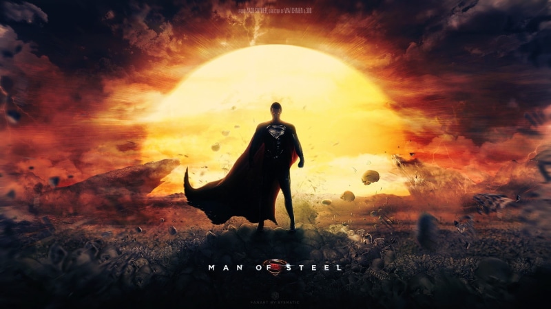 nature, sky, lifestyles, cloud - sky, one person, Man of Steel, men, full length, beauty in nature, outdoors, orange color, movies, real people