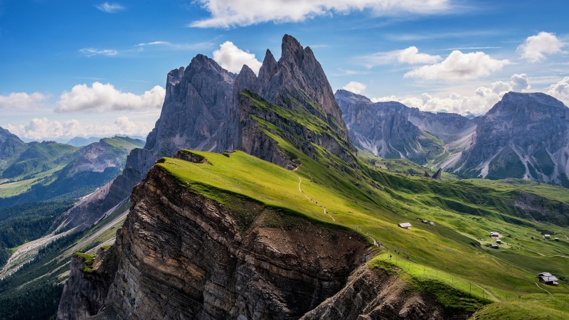 italy, geisler-odle, odle group, peak, odle mountains, val gardena, puez geisler nature park, mountain, ridge, 4K, dolomites, europe, bolzano, escarpment