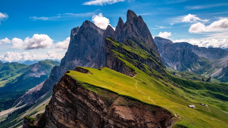 dolomites, geisler nature reserve, highland, mountain village, sky, mountain range, mountainous landforms, nature, puez-odle nature park, tyrol, bolzano