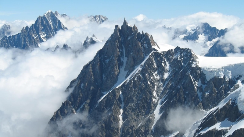europe, ridge, cloud, summit, cloud - sky, 1080P, cold temperature, winter, cloudy, bright, majestic, mountain peak, rugged, sky, france, peaks, scenics - nature