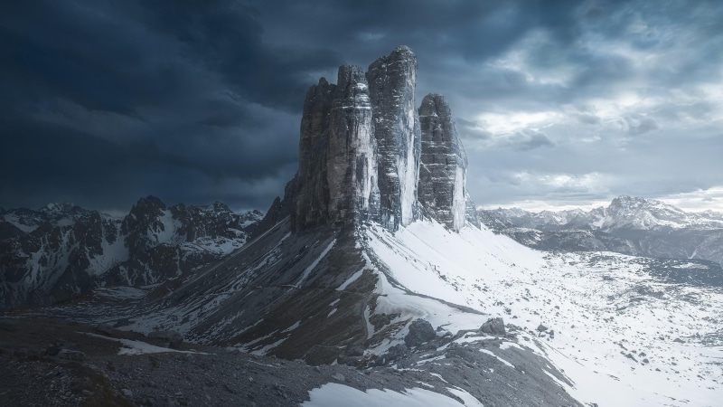 non-urban scene, rock - object, mountain peak, snowcapped mountain, 4K, scenics - nature, rock formation, beauty in nature, tranquility, nunatak, solid