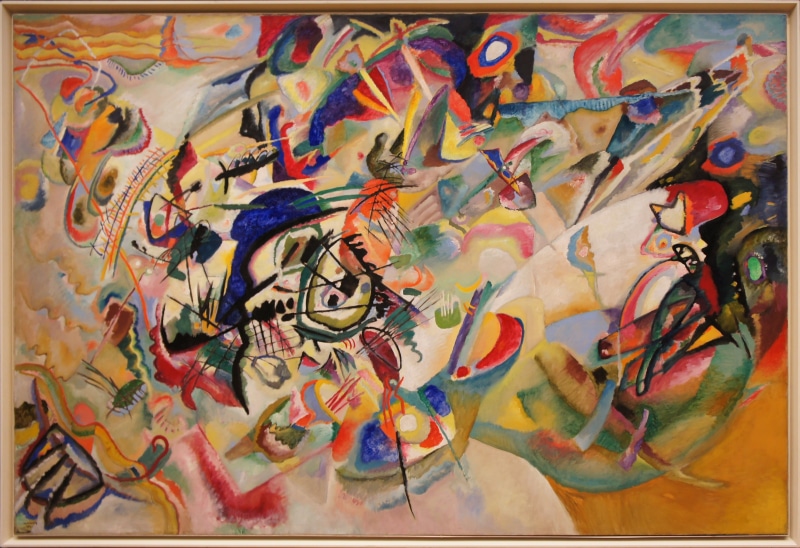 wall - building feature, Wassily Kandinsky, messy, indoors, full frame, craft, abstract, mural, multicolored, painting, colorful, paint, backgrounds, graffiti