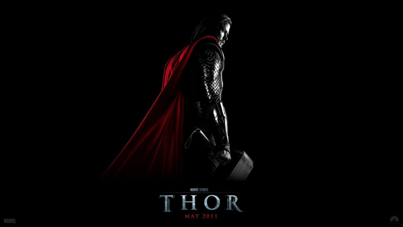 1080P, studio shot, representation, indoors, poster, dark, western script, Thor, close-up, sign, Chris Hemsworth, no people, copy space, superhero, human representation