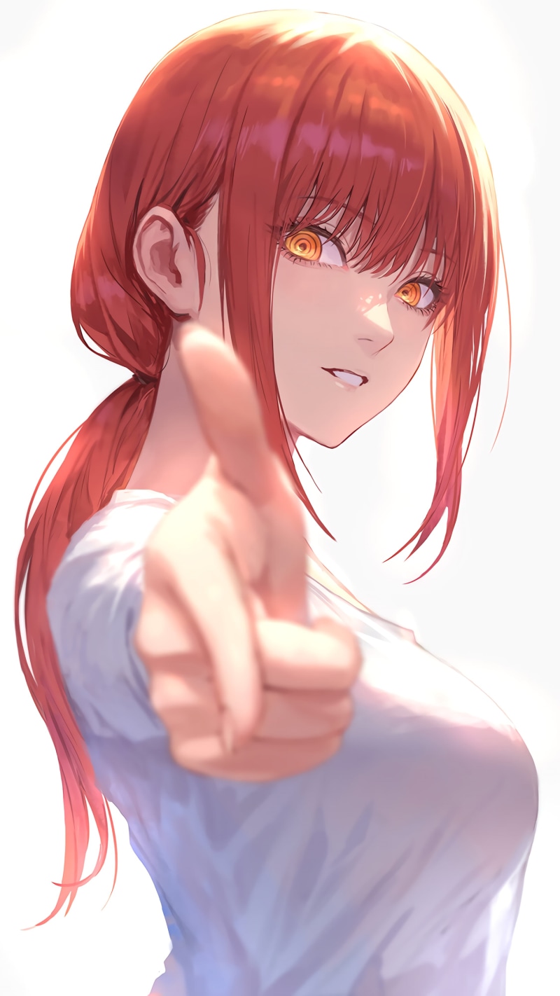 Guchico, 4K, 4K, illustration, Makima (Chainsaw Man), portrait, digital art, character design
