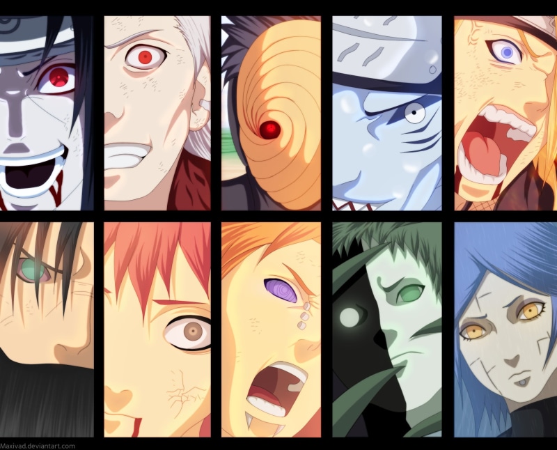 composite image, Itachi Uchiha, Pain (Naruto), cheerful, illustrations And Vector Art, choice, arts And Entertainment, backgrounds, Obito Uchiha, still life