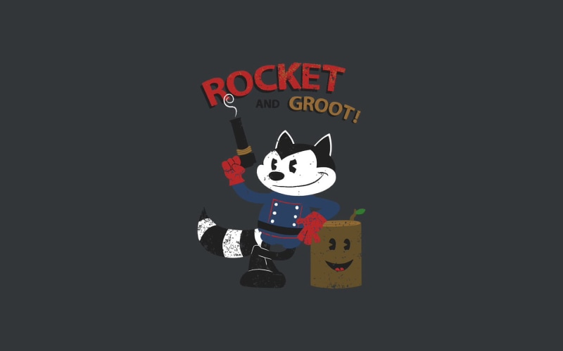 rocket, movies, guardians, the, galaxy, 720P, groot, raccoon, marvel, hd, illustration