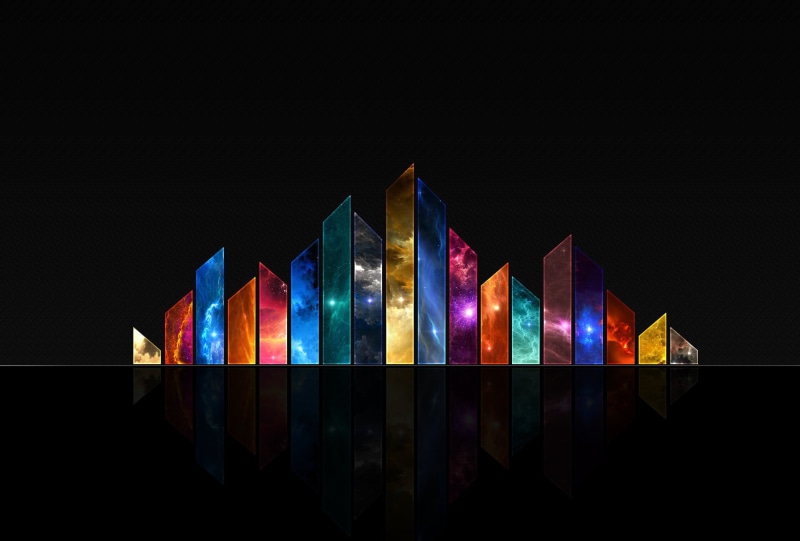 multi colored, choice, digital art, logo, shape, 1080P, copy space, creativity, in a row, simple, colorful, cube shape, digital, light - natural phenomenon