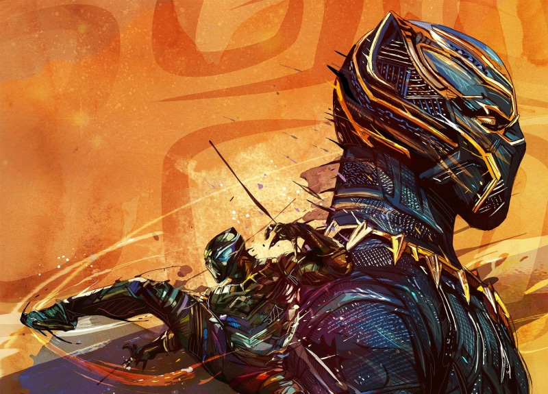 Artwork, Black Panther, Marvel Comics, 2K