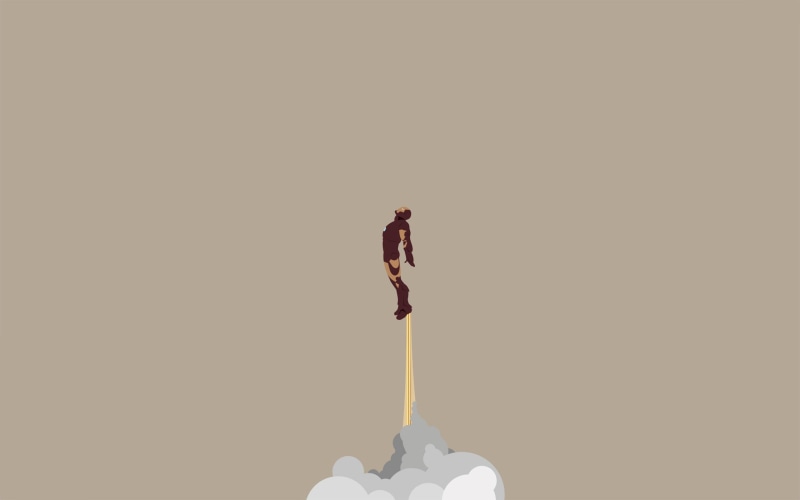 minimalism, candle, indoors, flame, artwork, Iron Man, fire, burning, close-up, copy space, marvel, studio shot, white background, indulgence, 2K, baked