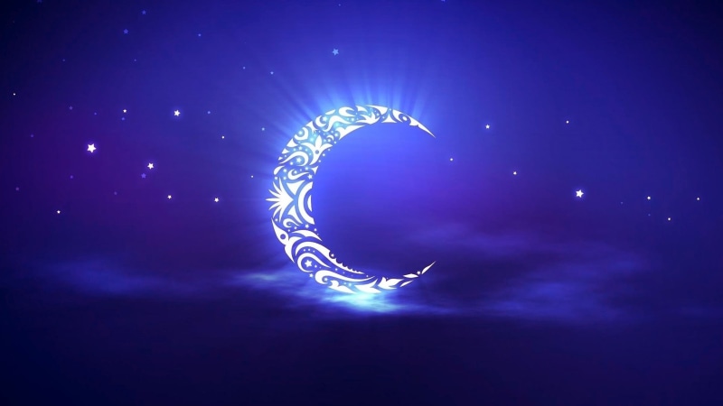 night, islam, 4K, islamic, moon, ramadan, moonlight