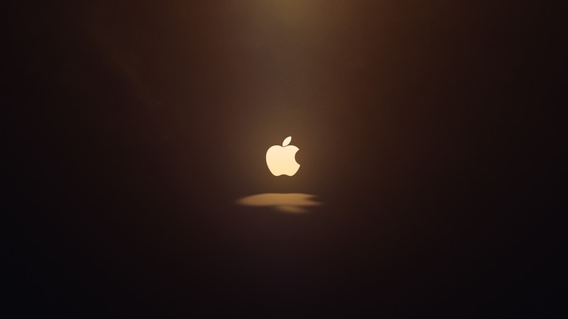 silhouette, copy space, moonlight, space, artwork, apple, full moon, 4K, logo, outdoors, tranquility, night, sky, moon, astronomy, Apple Inc., dark, shape