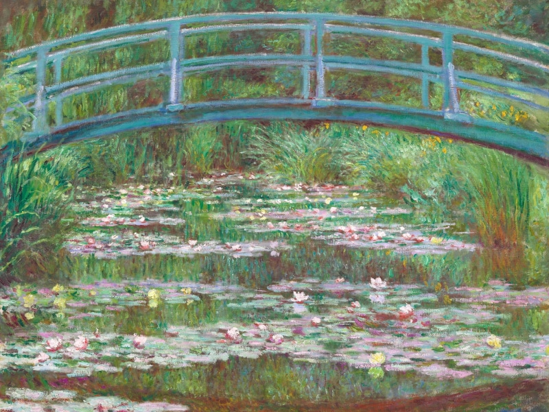 Claude Monet, picture, Lily, Japanese Bridge, 1080P, pond, landscape
