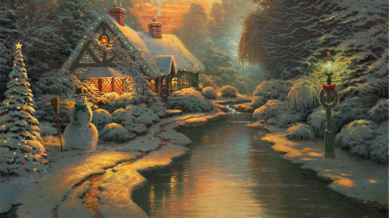 house, season, change, day, tranquility, lantern, land, winter, outdoors, lights, reflection, lake, forest, landscape, park - Man Made Space, night, cold temperature