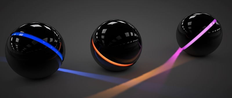 sphere, two objects, multi colored, table, close-up, still life, no people, reflection, 3D, three objects, shape, ball, indoors, variation, abstract, food and drink