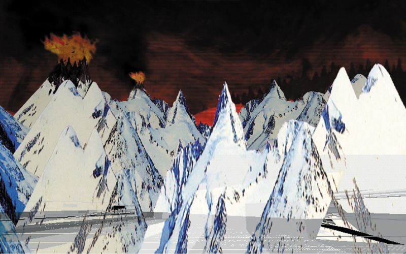 day, tranquility, winter, painting, cold temperature, beauty in nature, Kid A, 1080P, landscape, outdoors, Radiohead, environment, mountain, scenics - nature
