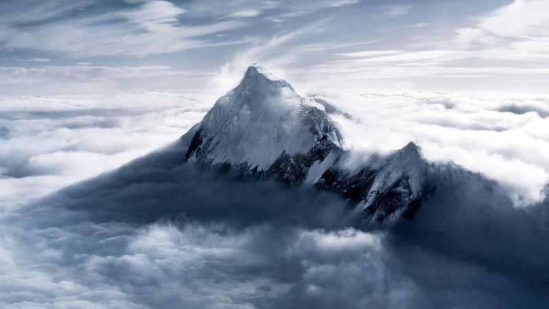 tranquility, nature, environment, snowy, mountain peak, beauty in nature, snow, landscape, cloud - sky, mountain, white color, winter, cold temperature